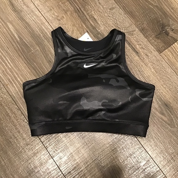 NWT Nike Dri-FIT Swoosh Women’s Medium-Support Neck Sports Bra XSMALL - Picture 2 of 4